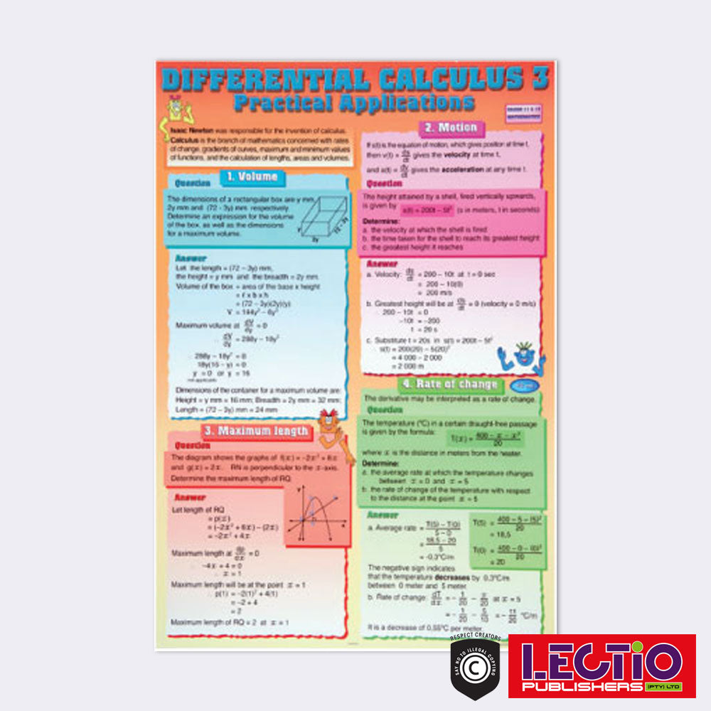 Mathematics Survival Kit Set 1 Grade 10-12 Wall Chart Set