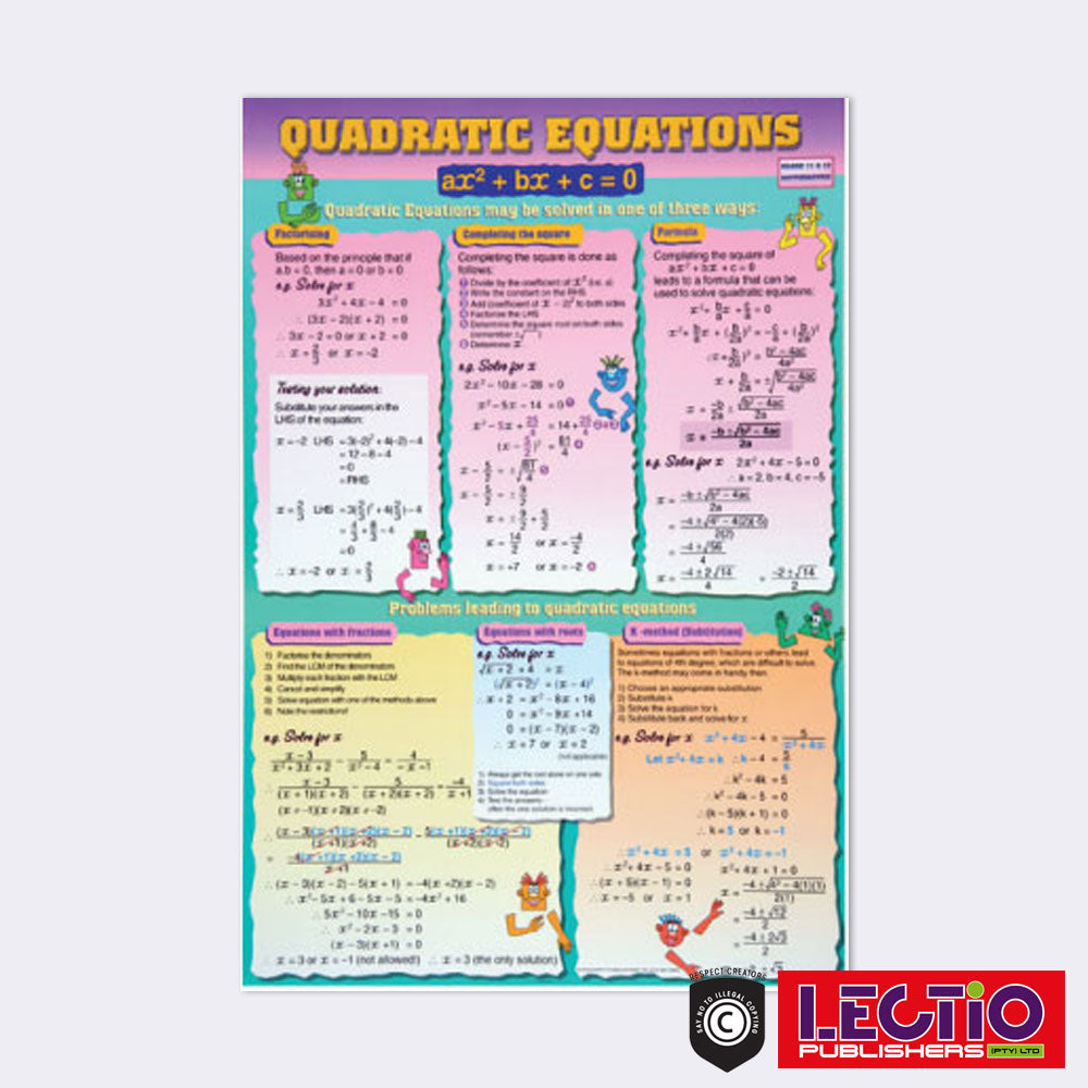 Mathematics Survival Kit Set 1 Grade 10-12 Wall Chart Set